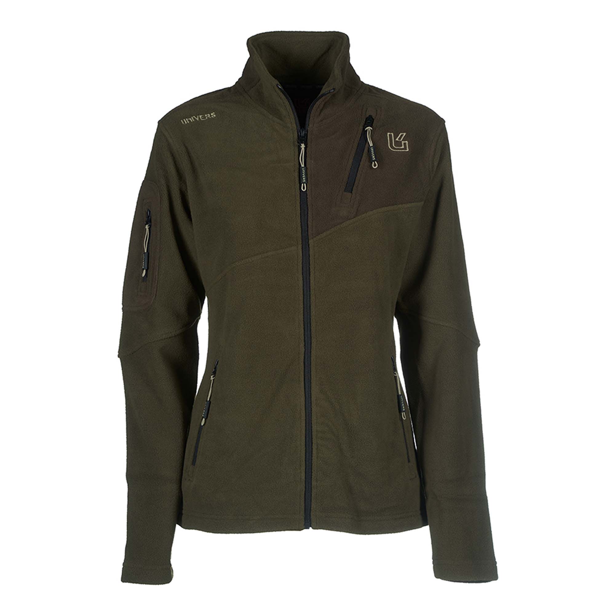 Giacca In Pile Elasticizzato Donna LÖFFLER 22565, Slim Fit, Traspirante, Con Zip E Tasche, Per Attività Outdoor E Tempo Libero